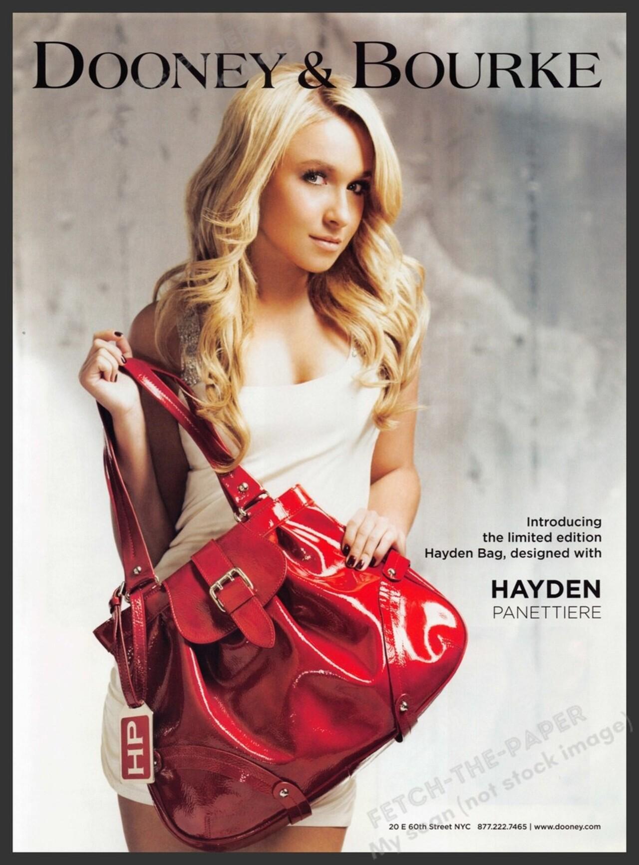 At the height of her Heroes fame, Panettiere wasn't limiting herself to acting. She designed limited-edition handbags for Dooney &amp; Bourke and later launched her own line of calfskin leather bags with the company